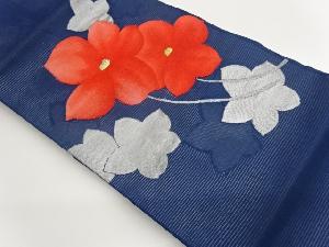 絽花々模様織出し名古屋帯